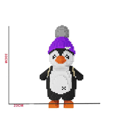 Pinguin mit Mütze | Bausteine