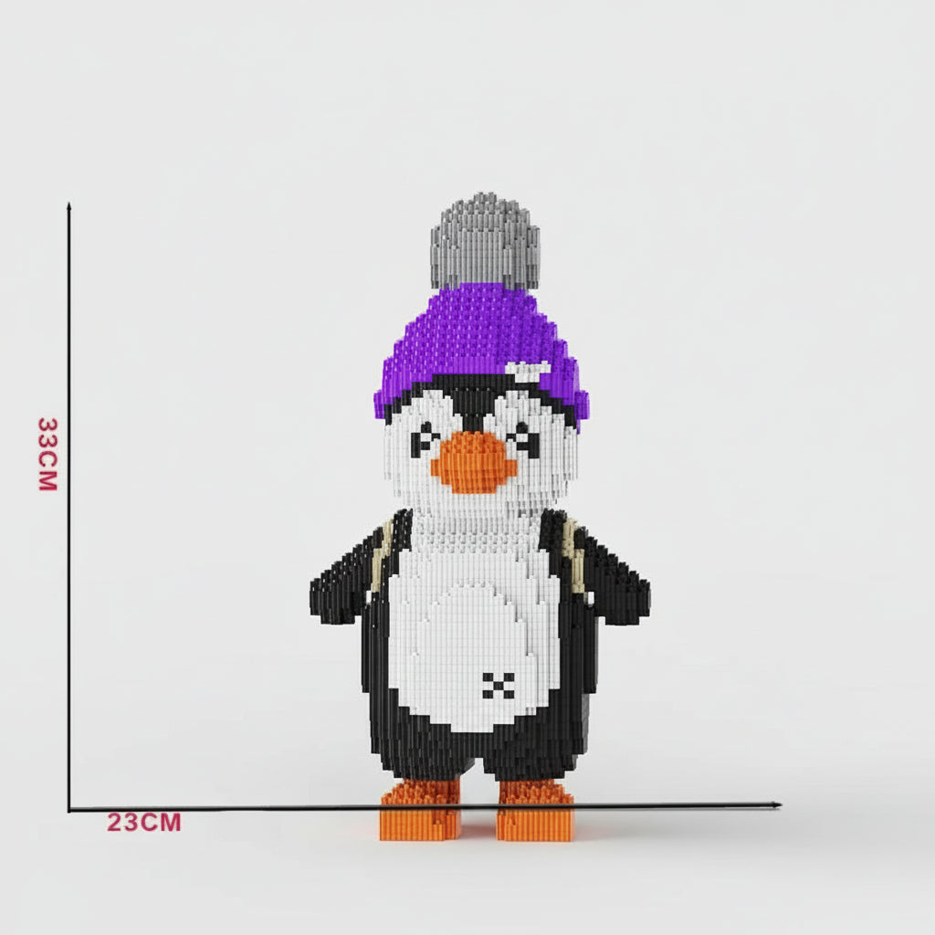 Pinguin mit Mütze | Bausteine