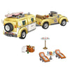 Cabrio mit Caravan - Morgen zu Hause
