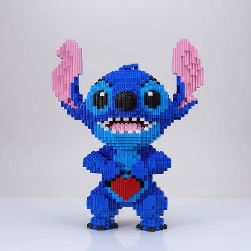 Niedliches blaues Wesen mit Herz  | Bausteine