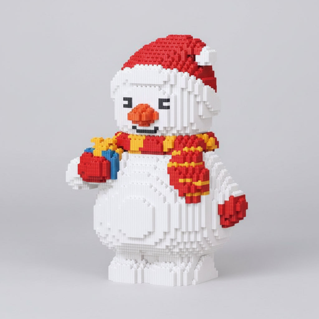 Schneemann mit Schal  | Bausteine