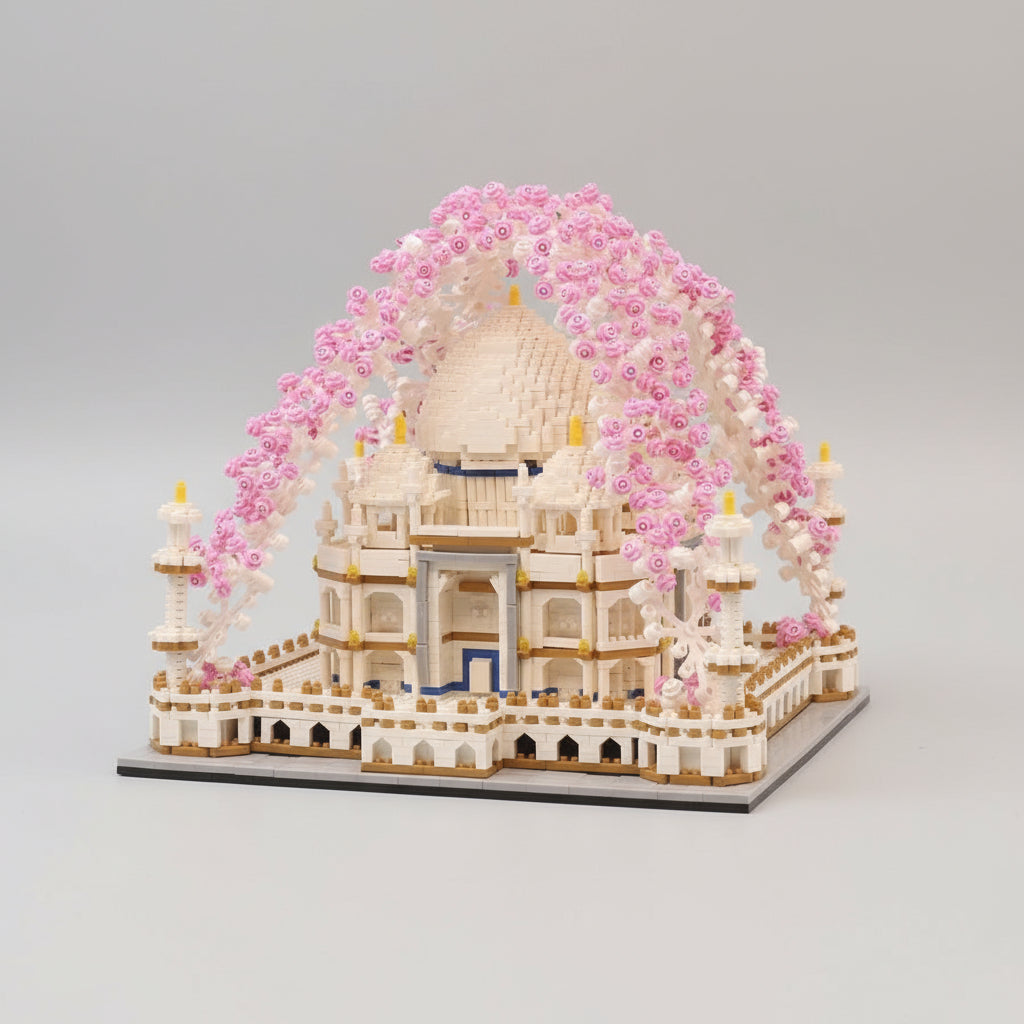 Taj Mahal mit Blumen  | Bausteine