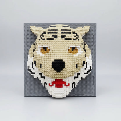 Tiger auf Bauplatte  | Bausteine