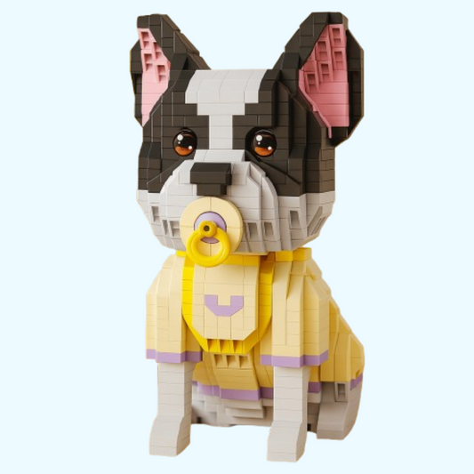 Welpe mit Schnuller | Bausteine