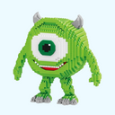 Grünes Monster mit einem Auge | Bausteine