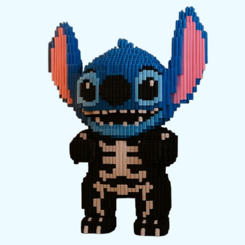 Blaues Wesen im Halloween-Kostüm | Bausteine