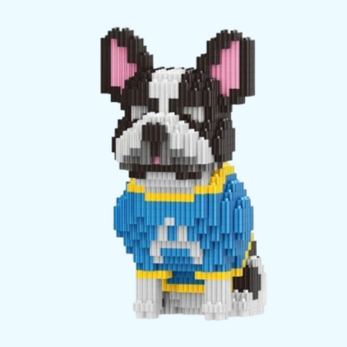 Bulldog mit T-Shirt | Bausteine