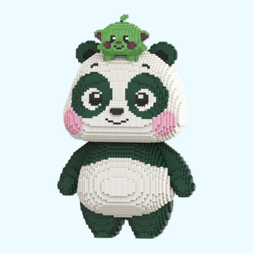 Panda mit Tierchen | Bausteine