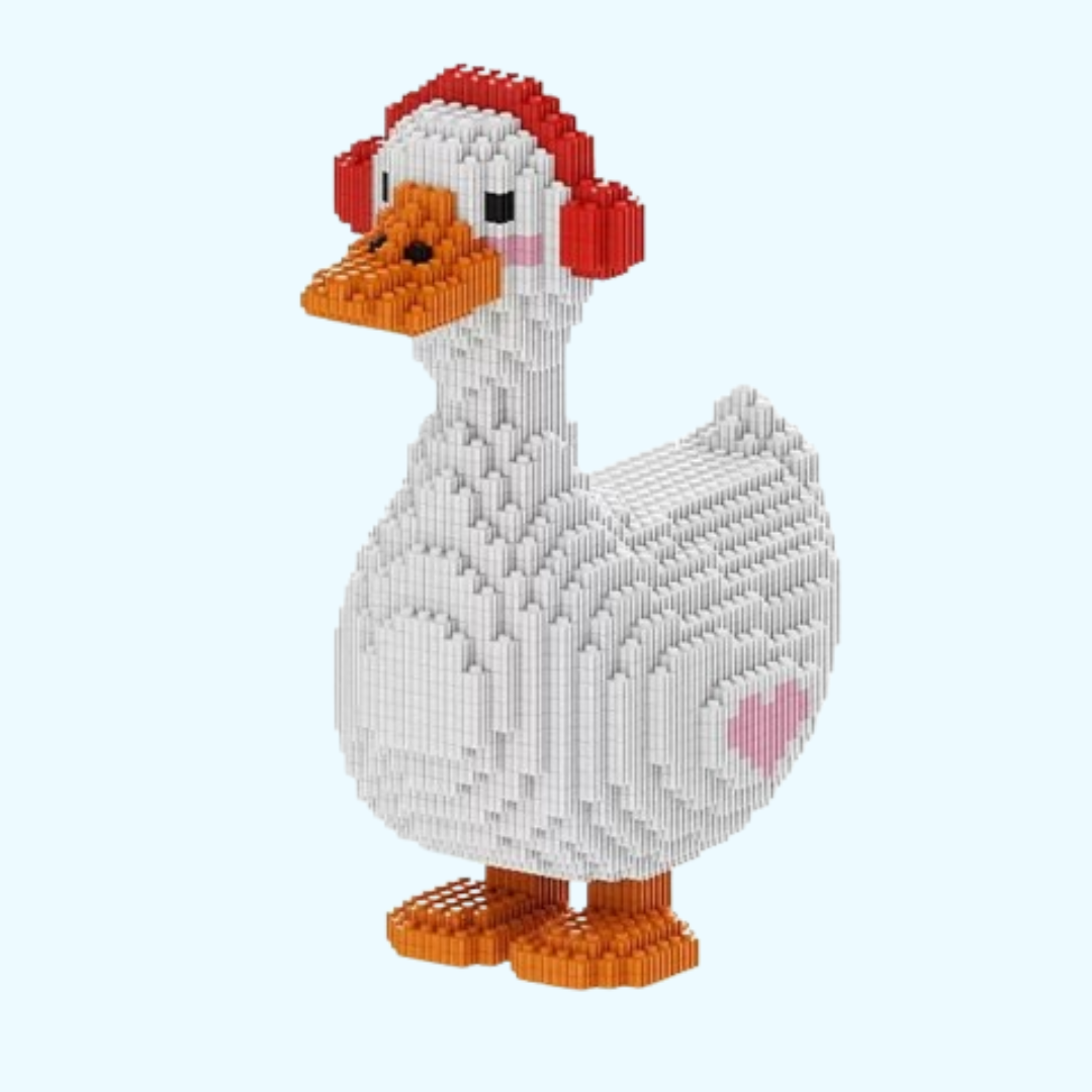 Gans mit Kopfhörer | Bausteine