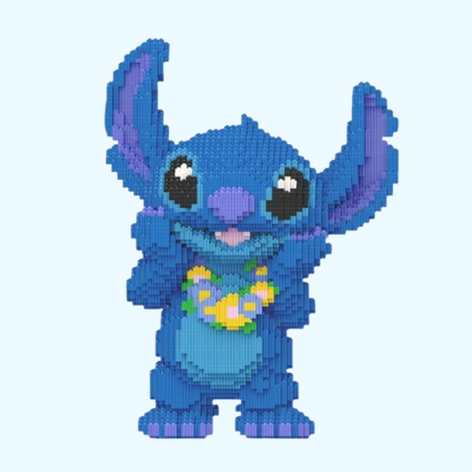 Blaues Wesen mit Blumenkranz | Bausteine