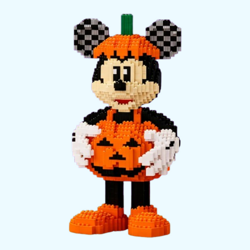 Maus im Kürbiskostüm | Bausteine