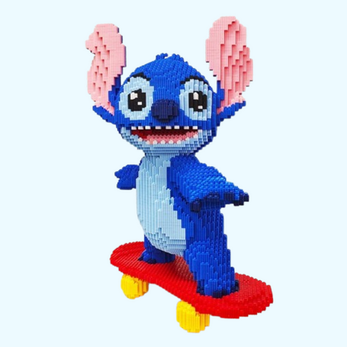 MEGA blaues Wesen auf Skateboard | Bausteine