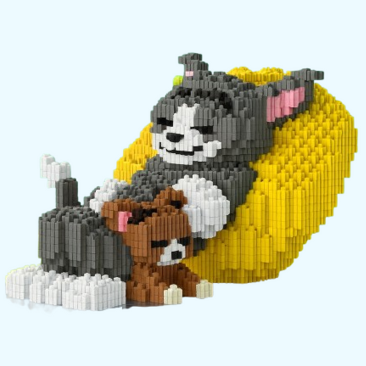 Schlafende Katze & Maus | Bausteine