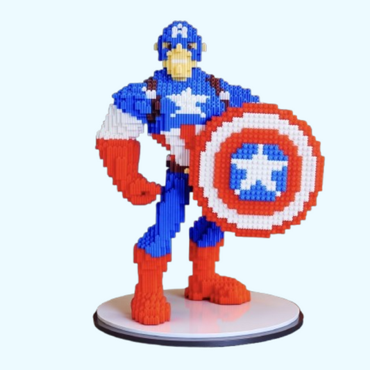 Superheld mit Schild | Bausteine