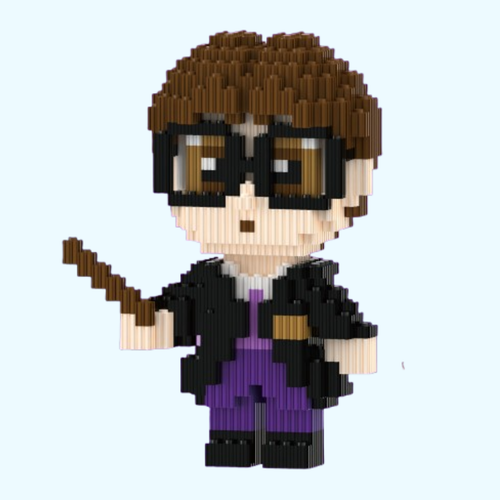 Junge mit Brille | Bausteine