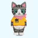 MEGA Katze mit Schal | Bausteine