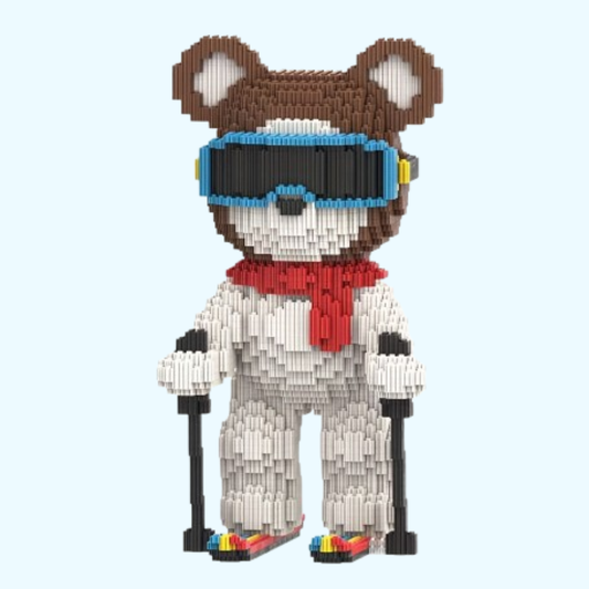 Skifahrender Bär | Bausteine