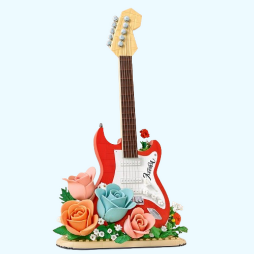 Gitarre mit Blumen | Bausteine