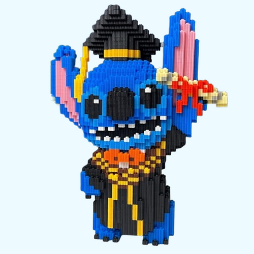 Blaues Wesen mit Diplom | Bausteine