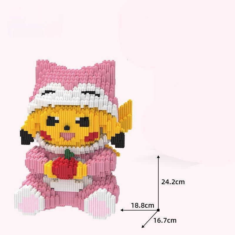 gelbes Blitzmonster mit Apfel  | Bausteine