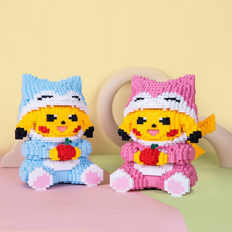 gelbes Blitzmonster mit Apfel  | Bausteine