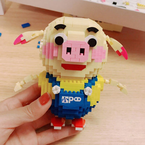 Schwein mit Latzhosen  | Bausteine