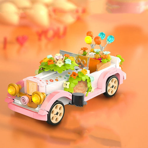 Rosa Hochzeitsauto  | Bausteine