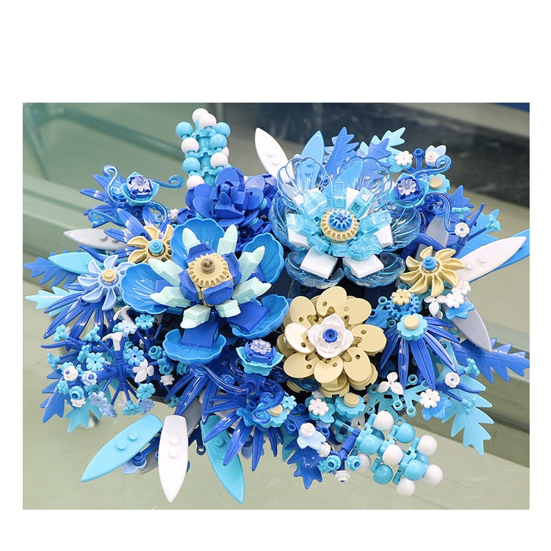 Blaue Trockenblumen
