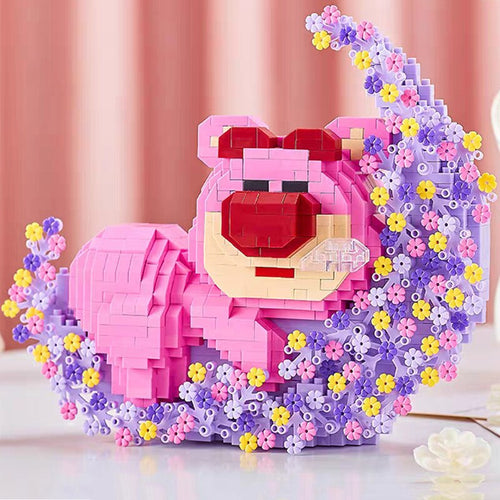 Schlafender rosa Bär  | Bausteine