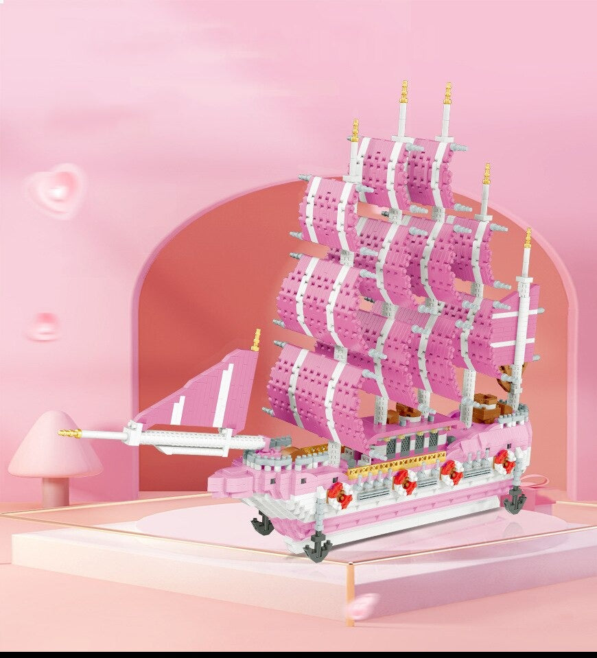Rosa Segelboot  | Bausteine
