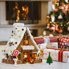 Neujahrs-Lebkuchenhaus