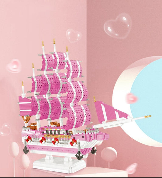 Rosa Segelboot  | Bausteine