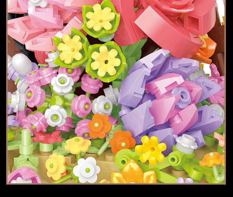 Geige mit Blumen