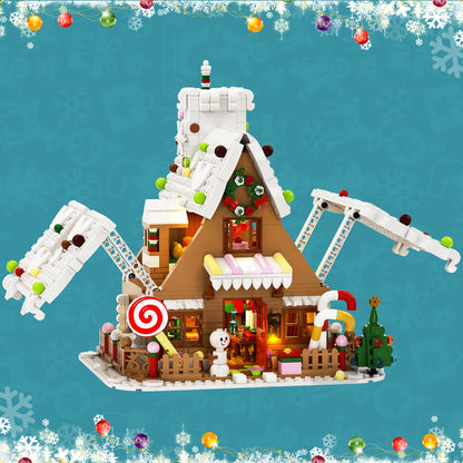 Neujahrs-Lebkuchenhaus