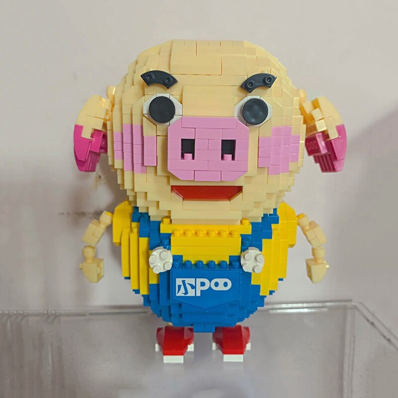 Schwein mit Latzhosen  | Bausteine