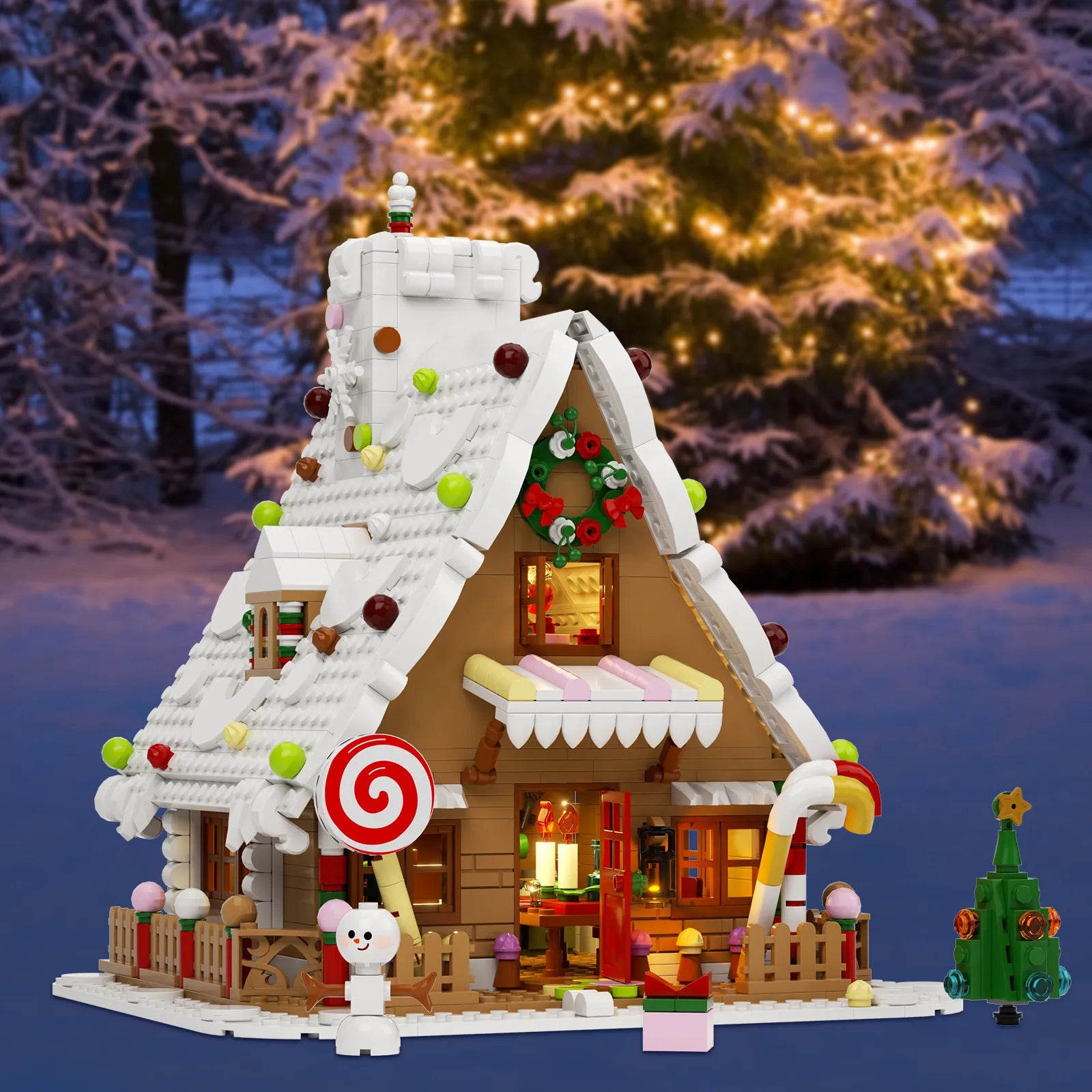 Neujahrs-Lebkuchenhaus