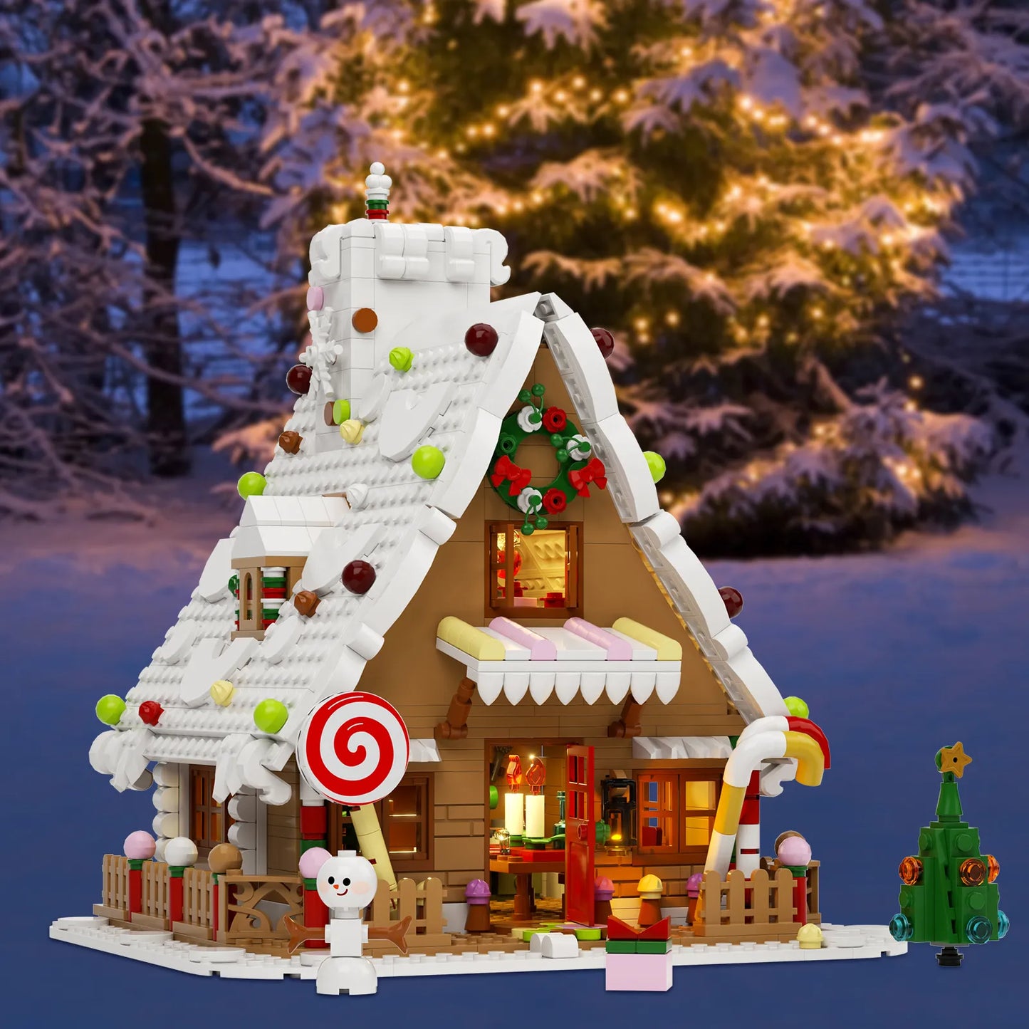 Neujahrs-Lebkuchenhaus