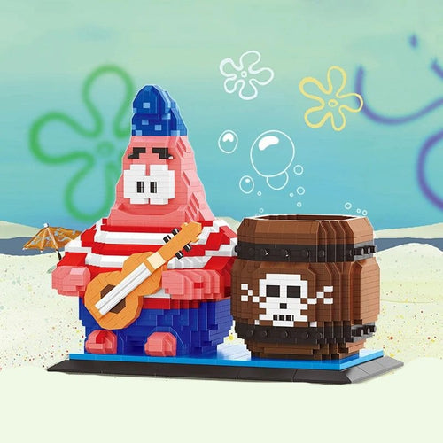 Seestern mit Gitarre Stiftemäppchen  | Bausteine