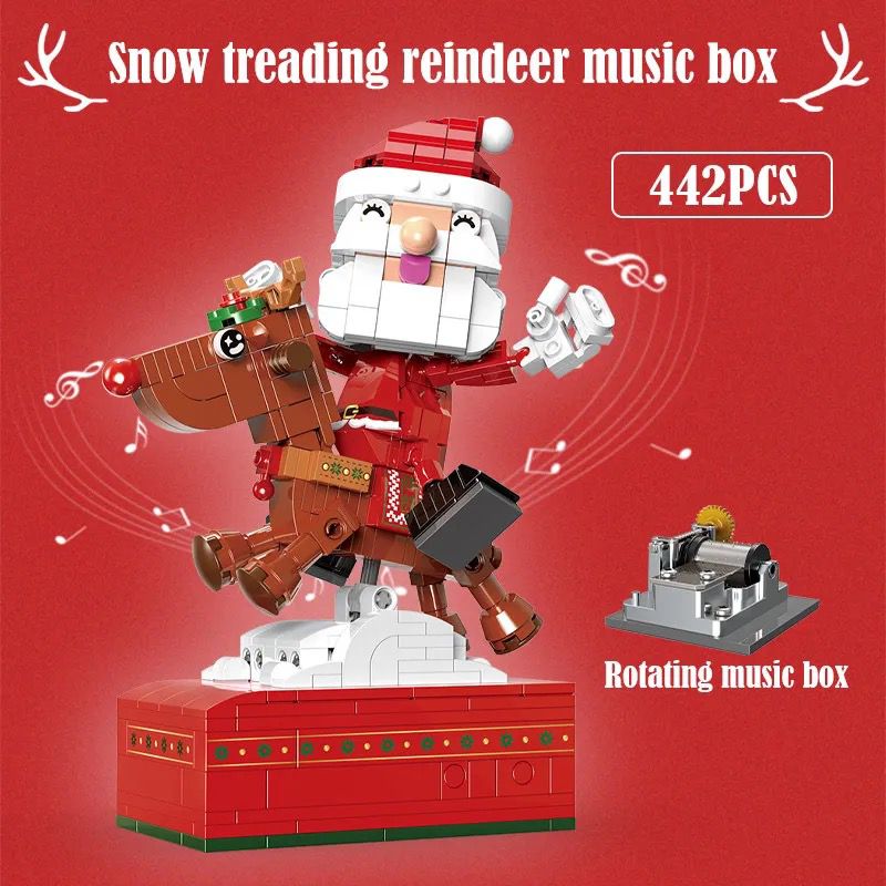Der Weihnachtsmann auf dem Rentier