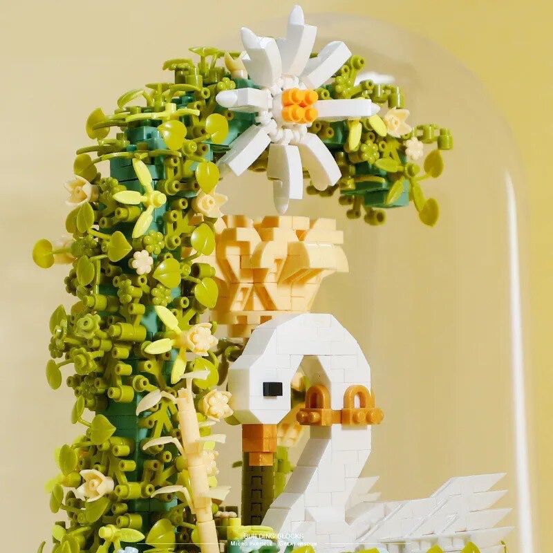 Schwan in Blumen  | Bausteine