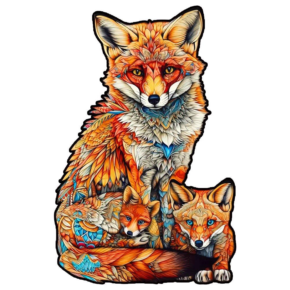 Fuchs mit kleinen Füchsen