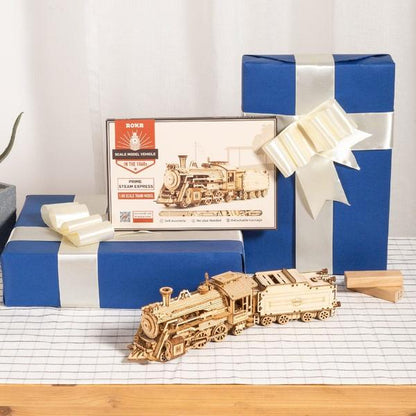 Mini-Dampfzug mit Wagen | 3D Puzzle