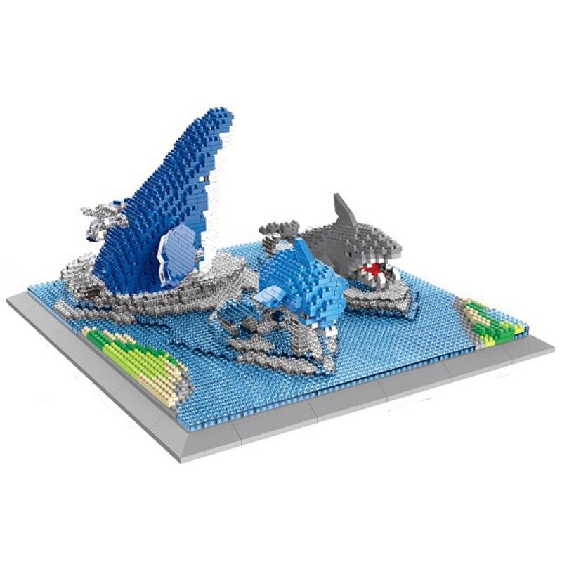 Hai, Delfin und Wal im Meer  | Bausteine